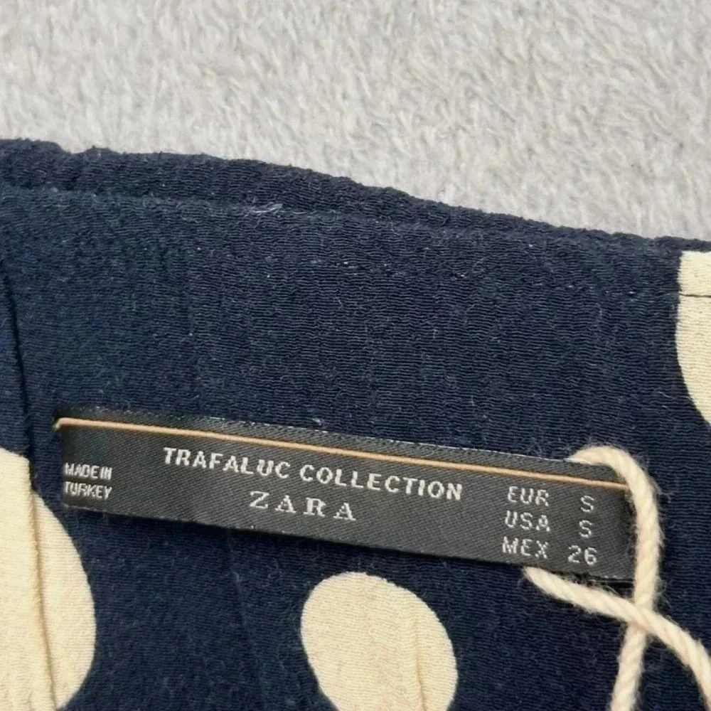 TRAFALUC COLLECTION ZARA SKORT BLUE POLKA DOT SIZE SMALL​